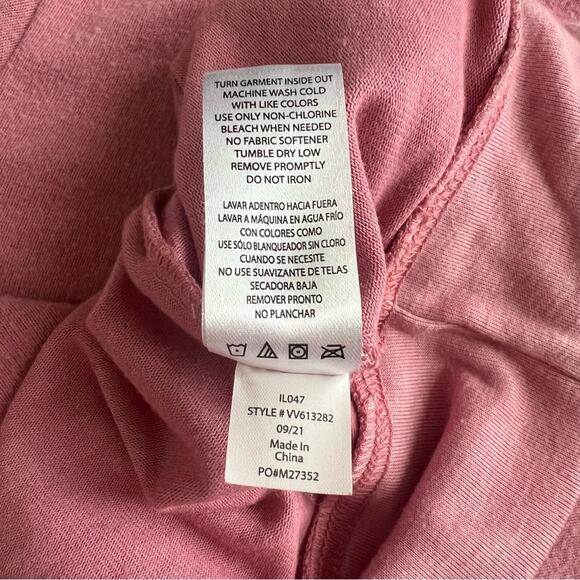 Wildfox Women’s Be Mine Pink Velvet Velour Baggy Beach Jumper Pullover Sweater L - Picture 8 of 10